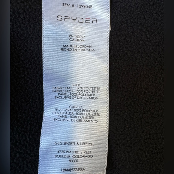 Spyder Men's Outbound 1/4 Zip Sweater Jacket Blue Orange Size L - Picture 5 of 14